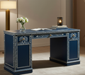 Elegant Blue Wooden Office Desk