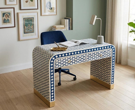 Handmade Mother of Pearl Inlay Desk