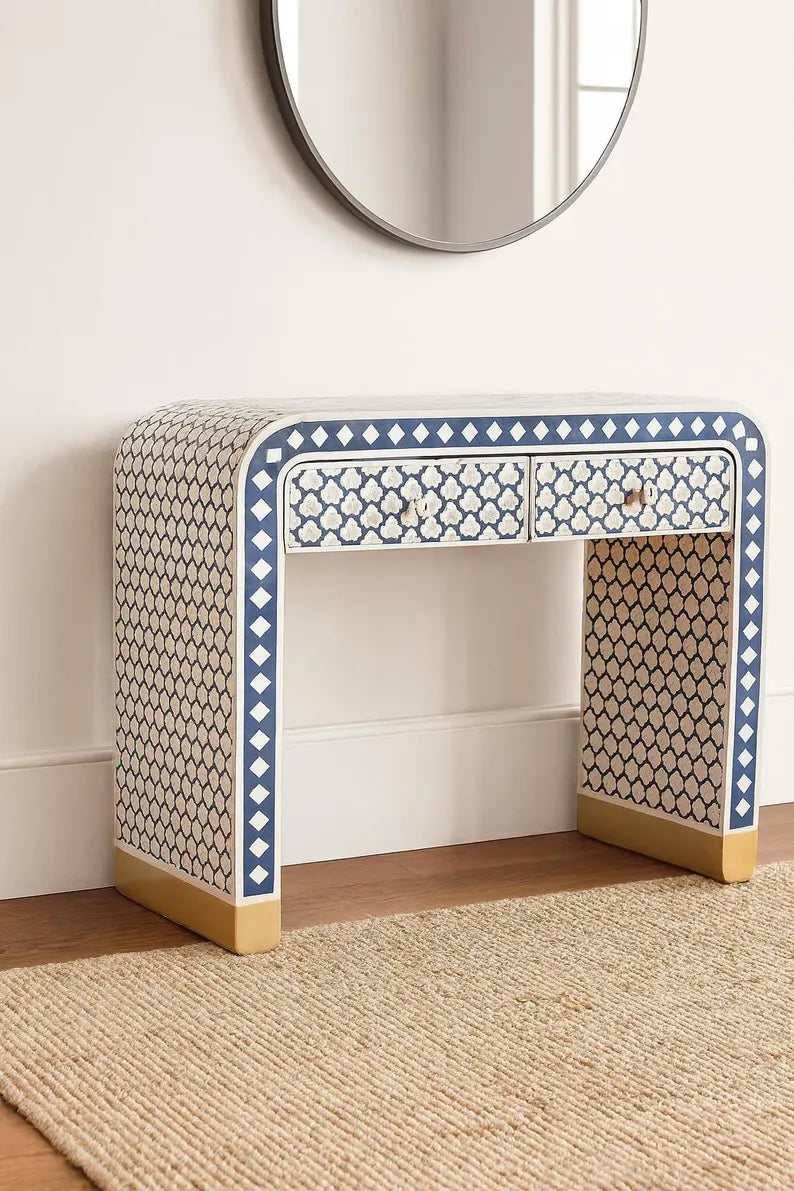 Handmade Mother of Pearl Inlay Desk